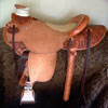 Light weight West Virginian Wade Saddle with Dogwood floral pattern floral pattern